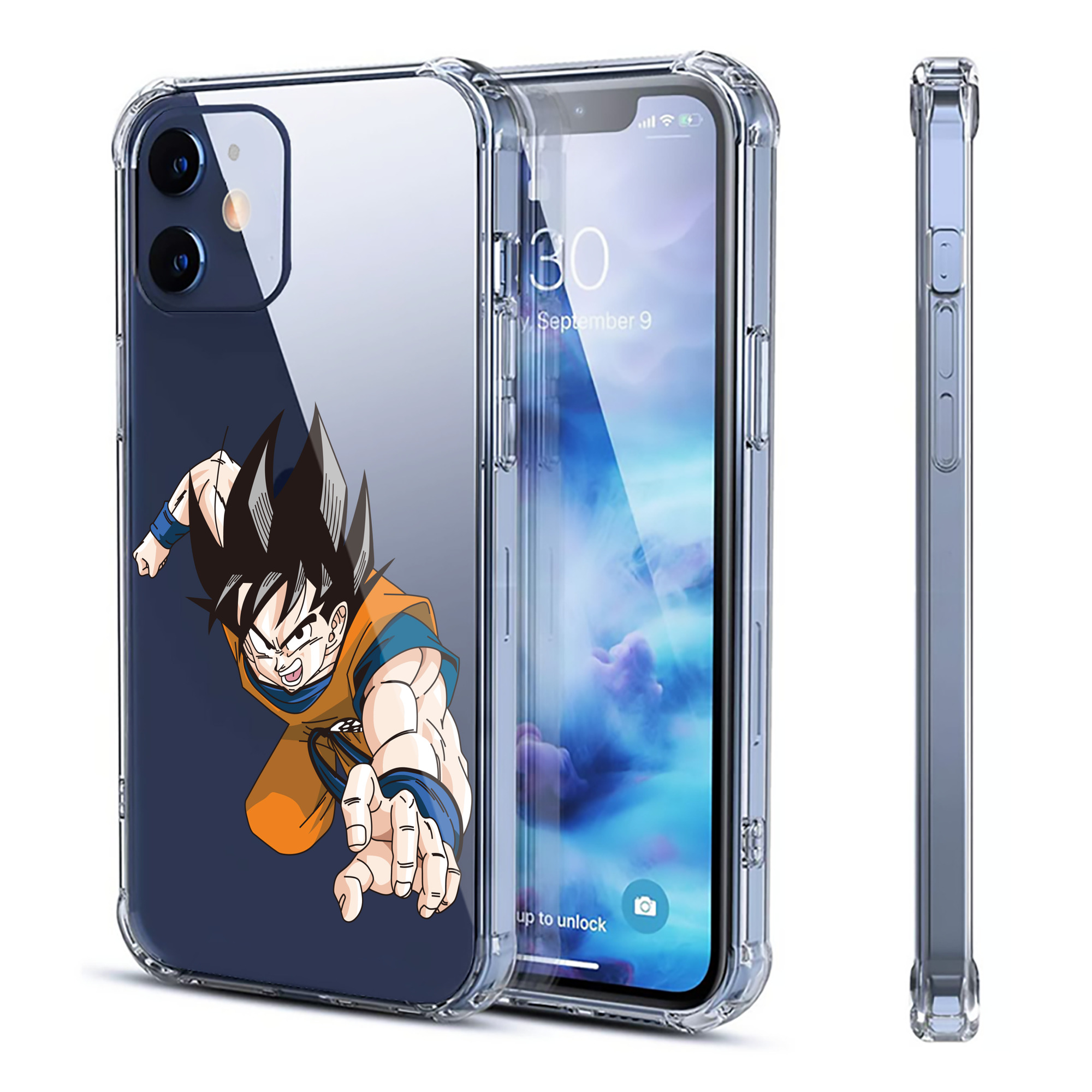 （画像用） ドラゴンボール 孫悟空（そん ごくう）Son Goku カカロット DRAGON BALL Kakarotto 【iPhone 12シリーズ対応】透明スマホケース（クリアソフトケース）